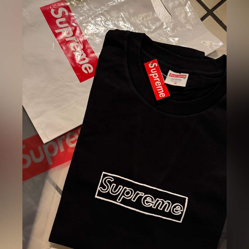 Supreme KAWS Chalk Logo Tee